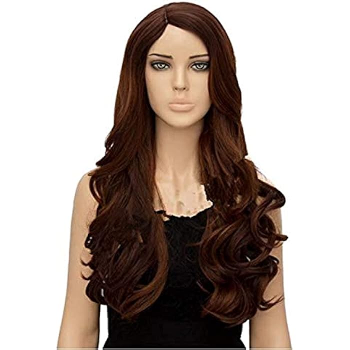 DILLARDS Fashion Pop Women Natural Wavy Hair Long Curly Fluffy Wig For Lady Brown Gradient Hc-D610 - Image 4